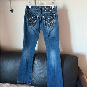 Miss Me Blue Embellished Back-Pocket Women's Jeans